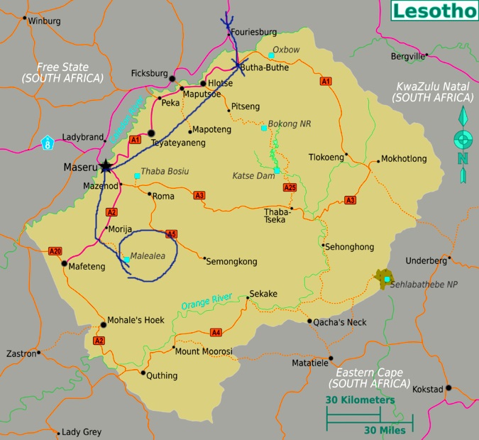675px-Lesotho_regions_map