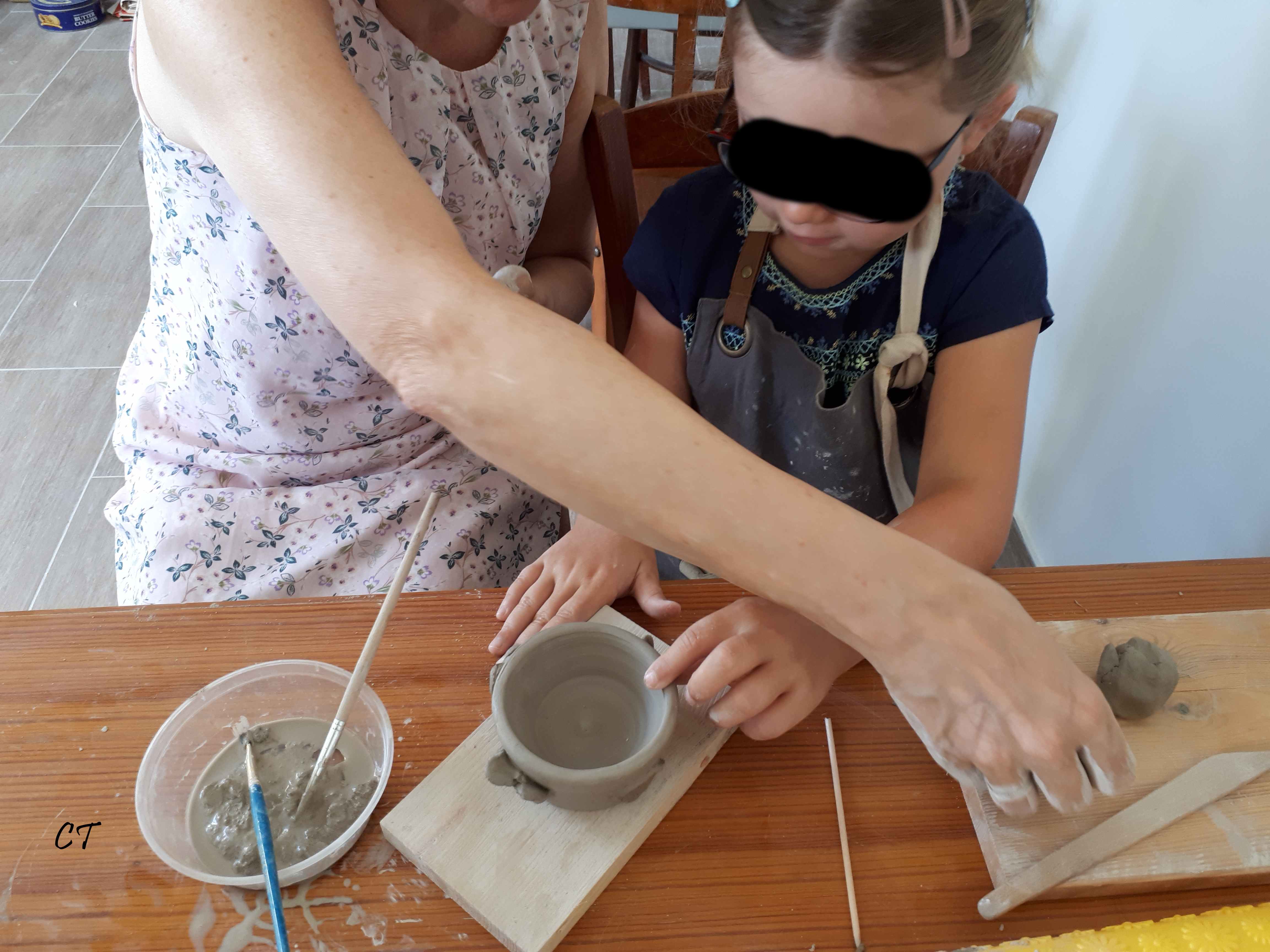 Atelier parent/enfant poterie à La Seigneurie, Andlau